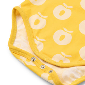 Apples Long Sleeve Onesie in Empire Yellow-Smafolk-Modern Rascals