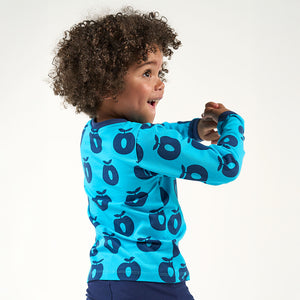 Apples Long Sleeve Shirt - Blue Atoll-Smafolk-Modern Rascals