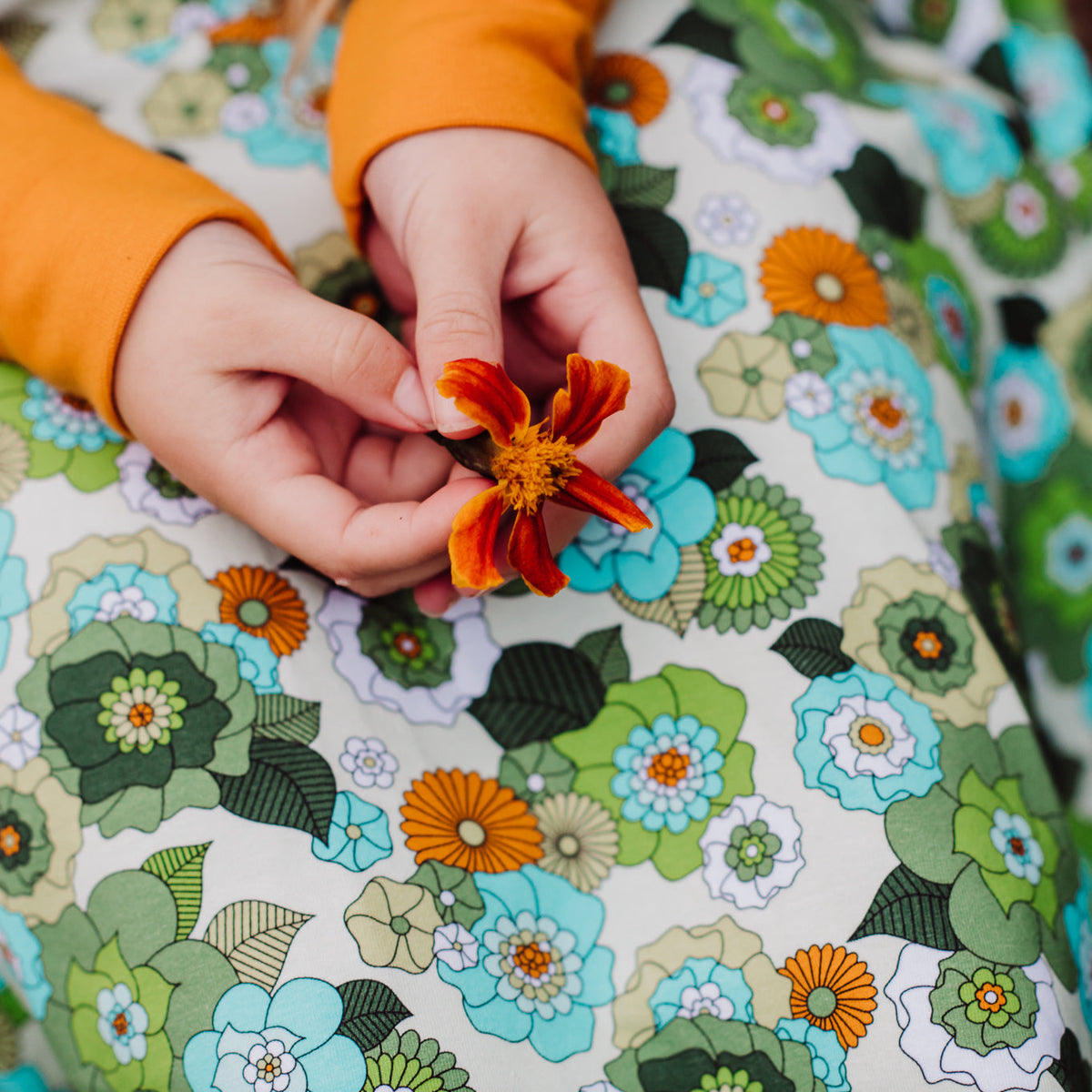 April Floral Long Sleeve Dress - 2 Left Size 3-4 & 7-8 years-Uddevalla Barn-Modern Rascals