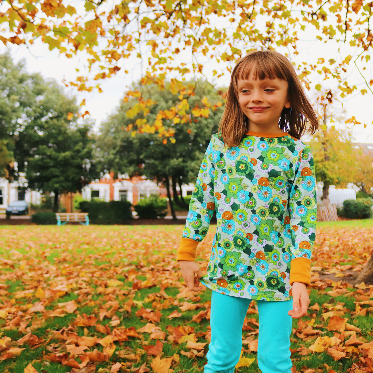 April Floral Long Sleeve Shirt-Uddevalla Barn-Modern Rascals