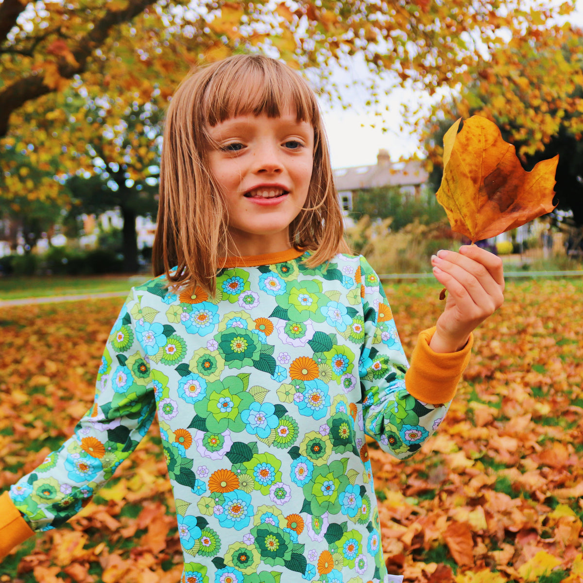 April Floral Long Sleeve Shirt-Uddevalla Barn-Modern Rascals