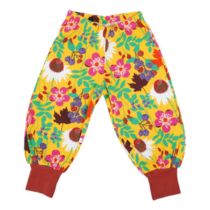 Autumn Flowers - Yellow Baggy Pants - 2 Left Size 10-12 & 12-14 years-Duns Sweden-Modern Rascals