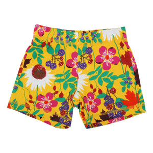 Autumn Flowers Yellow Shorts - 1 Left Size 6-12 months-Duns Sweden-Modern Rascals