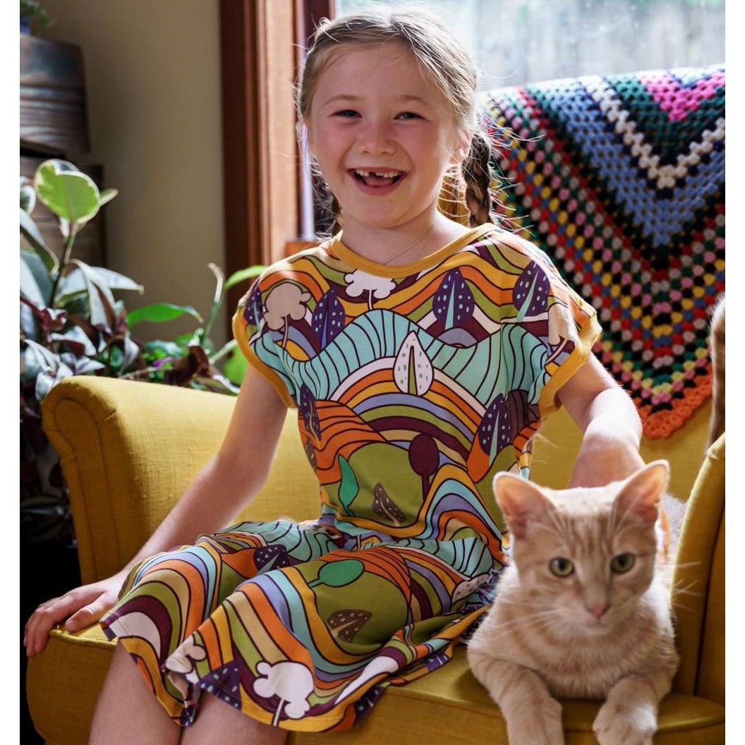 Autumn Hills Short Sleeve Dress-Uddevalla Barn-Modern Rascals