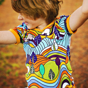 Autumn Hills Short Sleeve Shirt - 1 Left Size 8-10 years-Uddevalla Barn-Modern Rascals