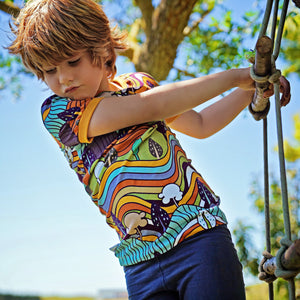 Autumn Hills Short Sleeve Shirt - 1 Left Size 8-10 years-Uddevalla Barn-Modern Rascals