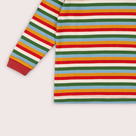 Autumn Rainbow Striped Long Sleeve T-Shirt - 1 Left Size 2-3 years-Little Green Radicals-Modern Rascals