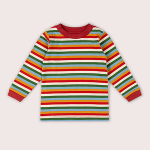 Autumn Rainbow Striped Long Sleeve T-Shirt - 2 Left Size 2-3 & 3-4 years-Little Green Radicals-Modern Rascals