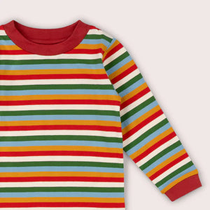 Autumn Rainbow Striped Long Sleeve T-Shirt-Little Green Radicals-Modern Rascals