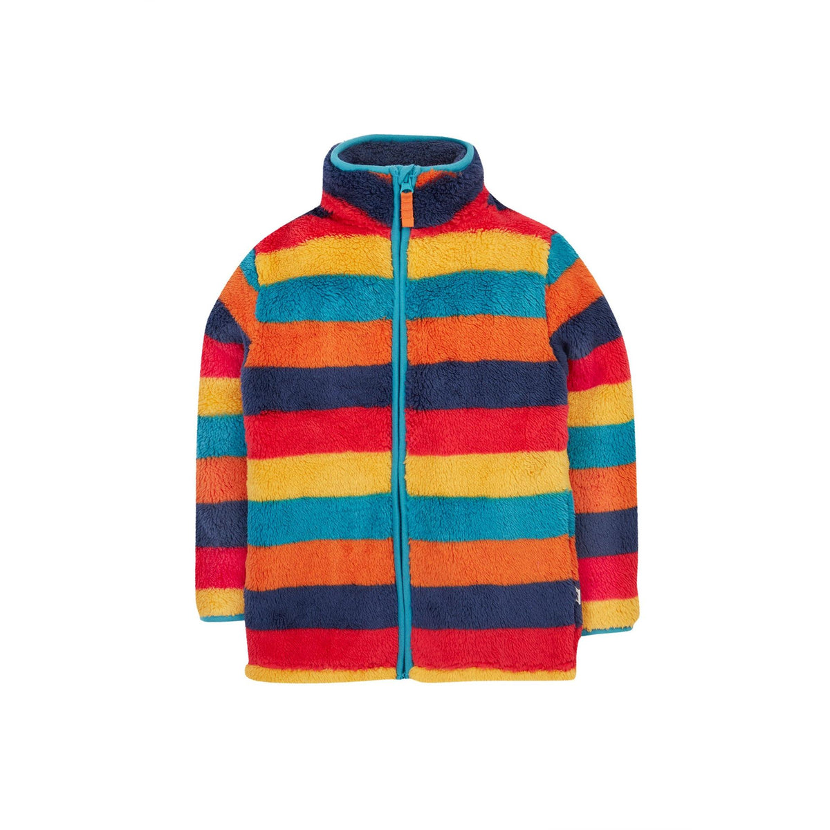 Autumn Stripe Zipped Ted Fleece Jacket-Frugi-Modern Rascals