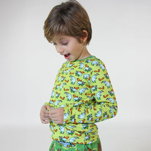 Badger and Squirrel Long Sleeve Shirt in Pear Green - 2 Left Size 2-3 & 5-6 years-Smafolk-Modern Rascals