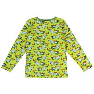 Badger and Squirrel Long Sleeve Shirt in Pear Green-Smafolk-Modern Rascals