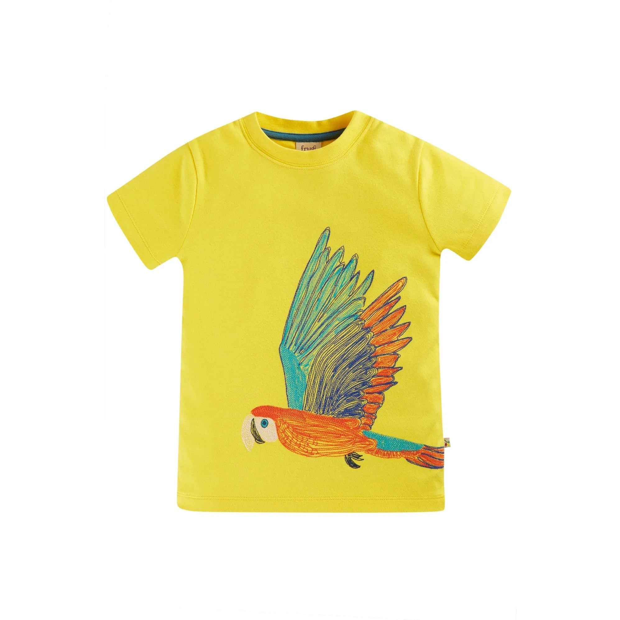 Banana / Macaw Carsen Embroidery T-Shirt - 2 Left Size 2-3 & 4-5 years-Frugi-Modern Rascals