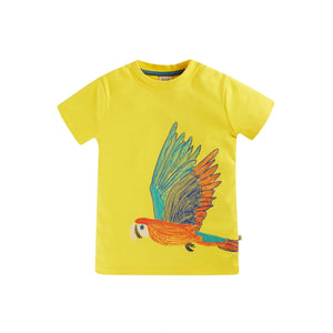 Banana / Macaw Carsen Embroidery T-Shirt - 2 Left Size 2-3 & 4-5 years-Frugi-Modern Rascals