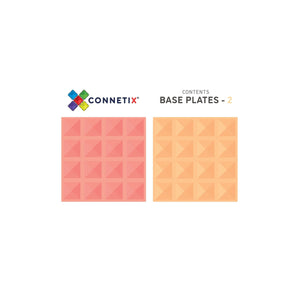 Base Plate Pack in Lemon & Peach - 2 Pieces-Connetix-Modern Rascals