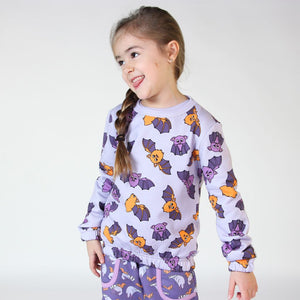 Bat Sweatshirt in Orchid Petal - 1 Left Size 3-4 years-Smafolk-Modern Rascals