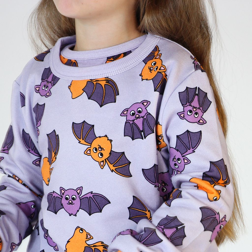 Bat Sweatshirt in Orchid Petal - 1 Left Size 3-4 years-Smafolk-Modern Rascals