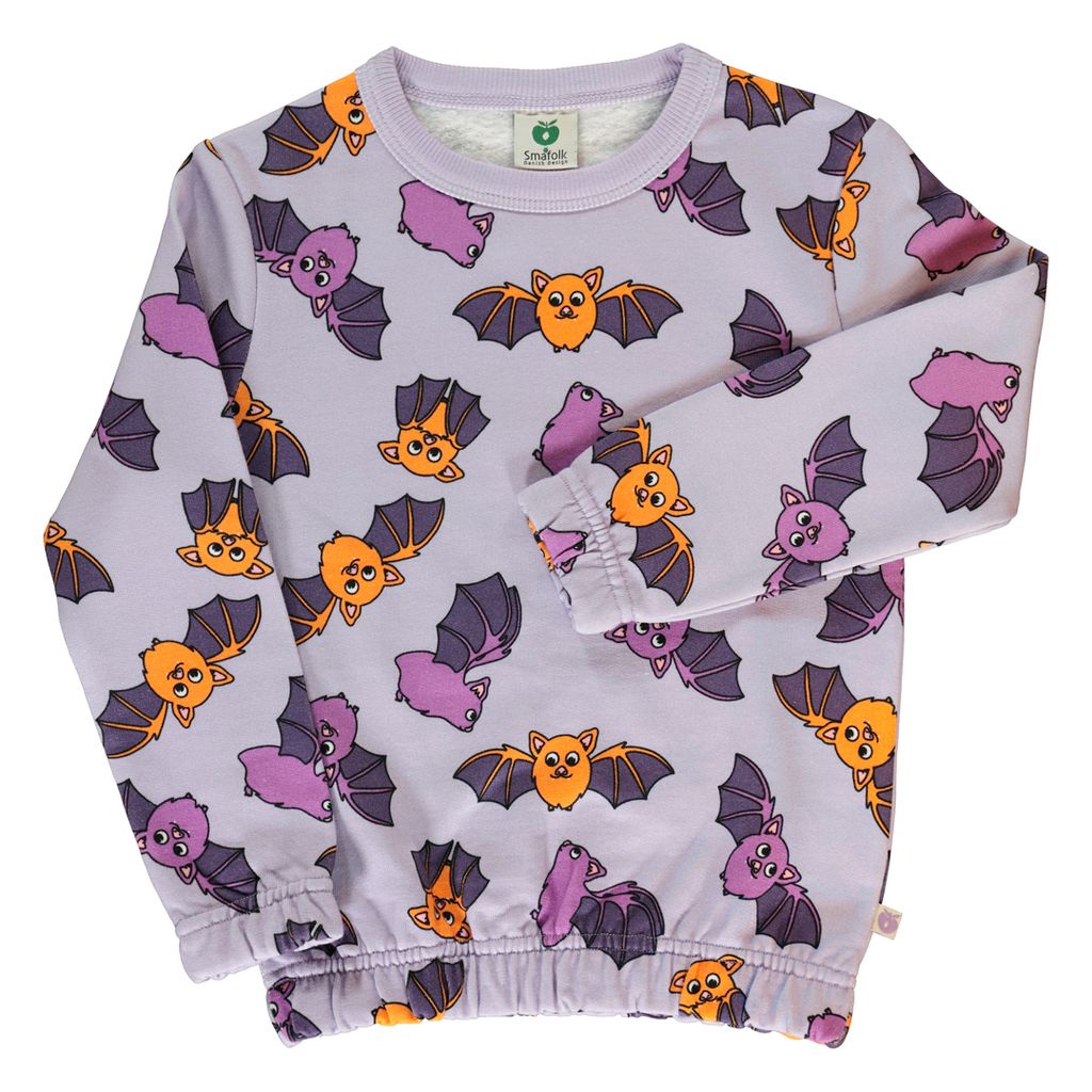 Bat Sweatshirt in Orchid Petal - 1 Left Size 3-4 years-Smafolk-Modern Rascals