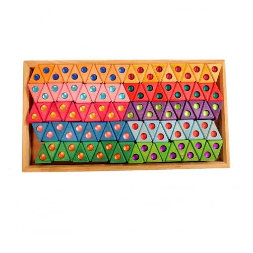 Bauspiel Small Coloured Triangles (100 pieces)-Warehouse Find-Modern Rascals