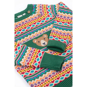 Bear Fair Isle Fowey Fairisle Knitted Sweater-Frugi-Modern Rascals
