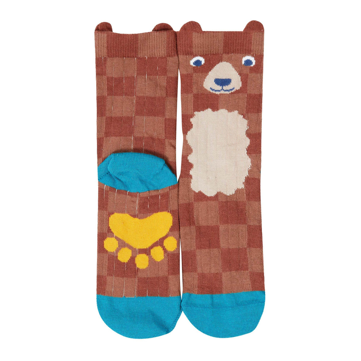 Beary Wild Character Socks - 2 Pack - 1 Left Size 4-6 years-Frugi-Modern Rascals