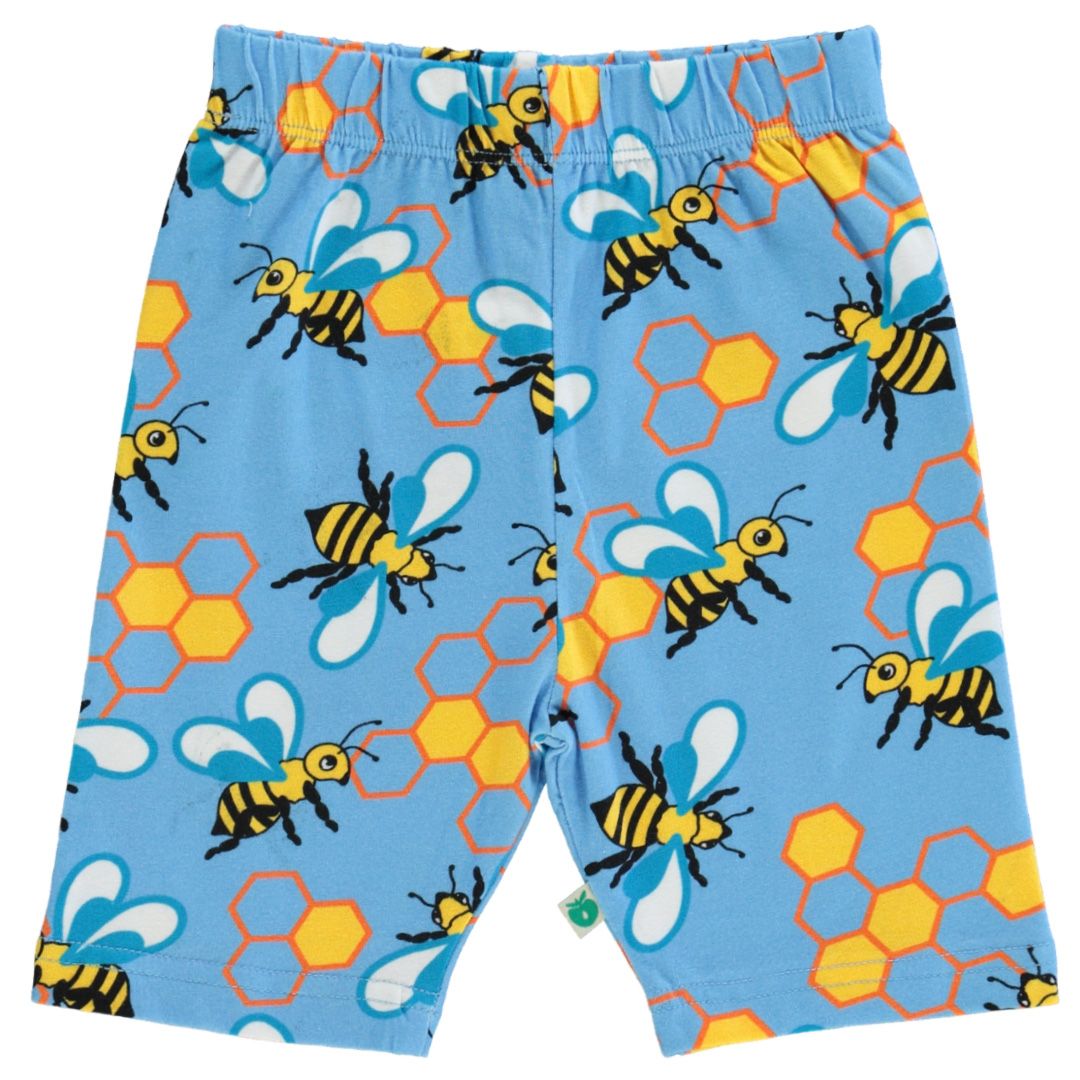 Bees Cycling Shorts in Blue Grotto - 1 Left Size 2-3 years-Smafolk-Modern Rascals