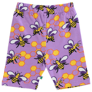 Bees Cycling Shorts in Viola - 2 Left Size 4-5 & 11-12 years-Smafolk-Modern Rascals