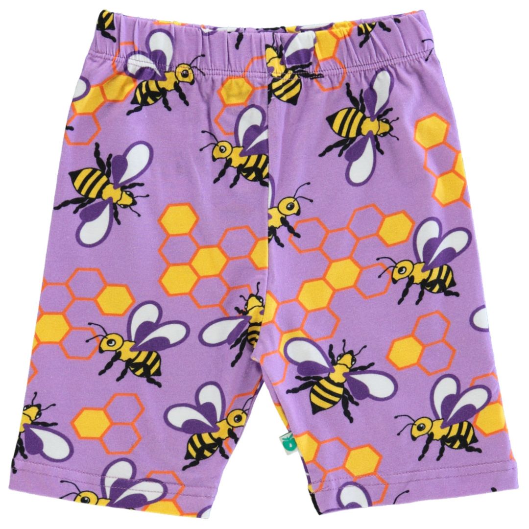 Bees Cycling Shorts in Viola - 2 Left Size 4-5 & 11-12 years-Smafolk-Modern Rascals