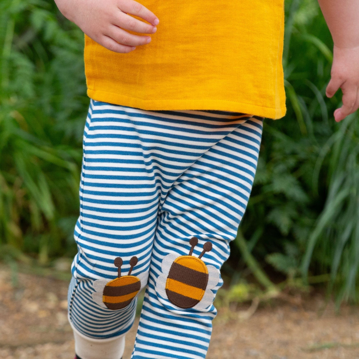 Bees Knees Knee Patch Striped Joggers - 1 Left Size 18-24 months-Little Green Radicals-Modern Rascals