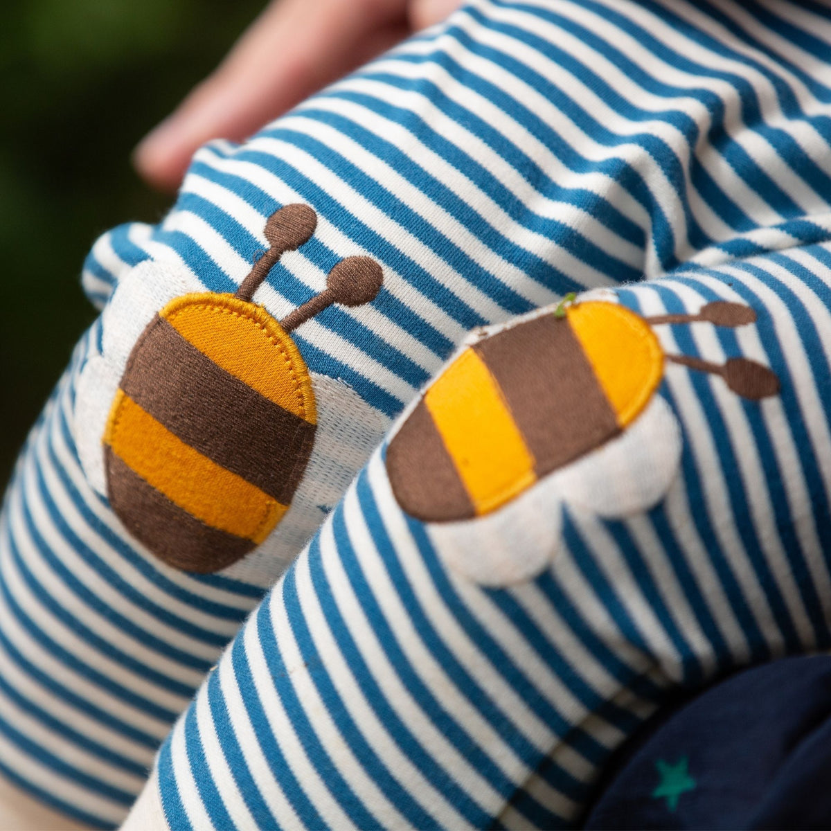 Bees Knees Knee Patch Striped Joggers - 1 Left Size 18-24 months-Little Green Radicals-Modern Rascals