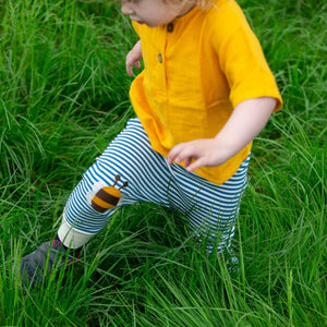 Bees Knees Knee Patch Striped Joggers - 1 Left Size 18-24 months-Little Green Radicals-Modern Rascals