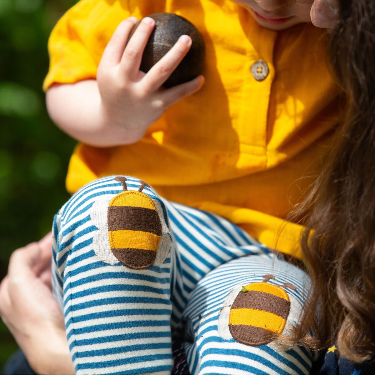 Bees Knees Knee Patch Striped Joggers - 1 Left Size 18-24 months-Little Green Radicals-Modern Rascals