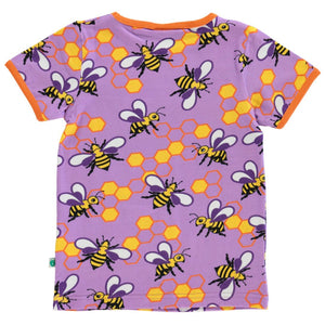 Bees Short Sleeve Shirt in Viola-Smafolk-Modern Rascals