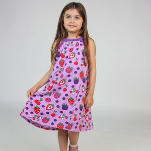 Berries Sleeveless Dress in Violet Tulle - 1 Left Size 9-10 years-Smafolk-Modern Rascals