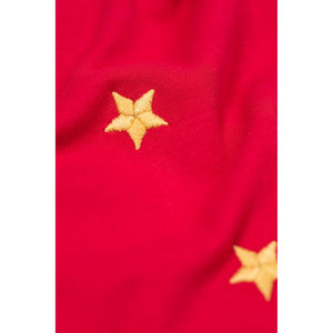 Berry Red/Caribou Terrific Circular Top - 1 Left Size 5-6 years-Frugi-Modern Rascals