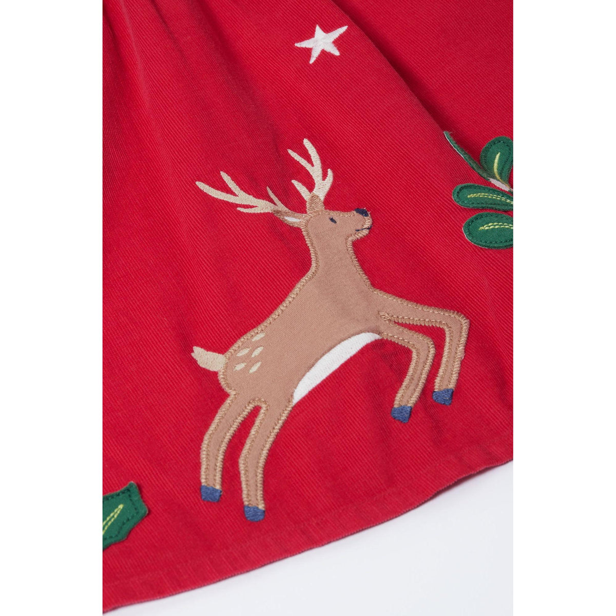 Berry Red/Robin Peony Cord Dress-Frugi-Modern Rascals