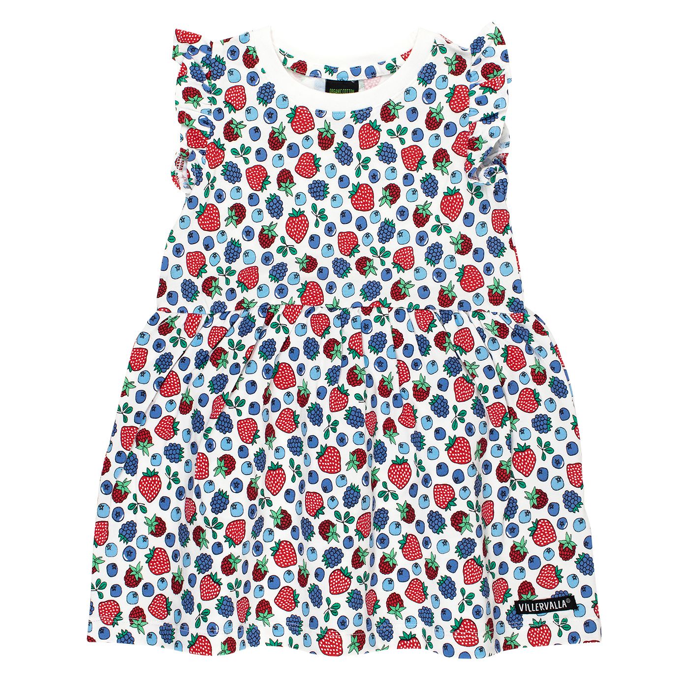 Berry Short Sleeve Dress With Ruffles-Villervalla-Modern Rascals