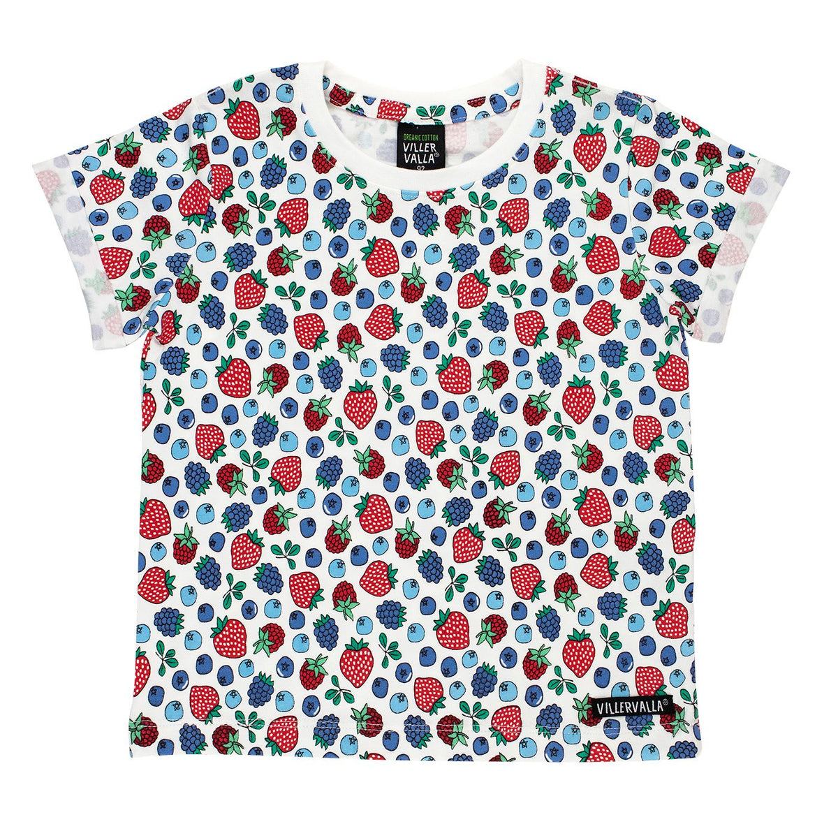 Berry Short Sleeve Shirt With Fold Ups - 1 Left Size 10-11 years-Villervalla-Modern Rascals