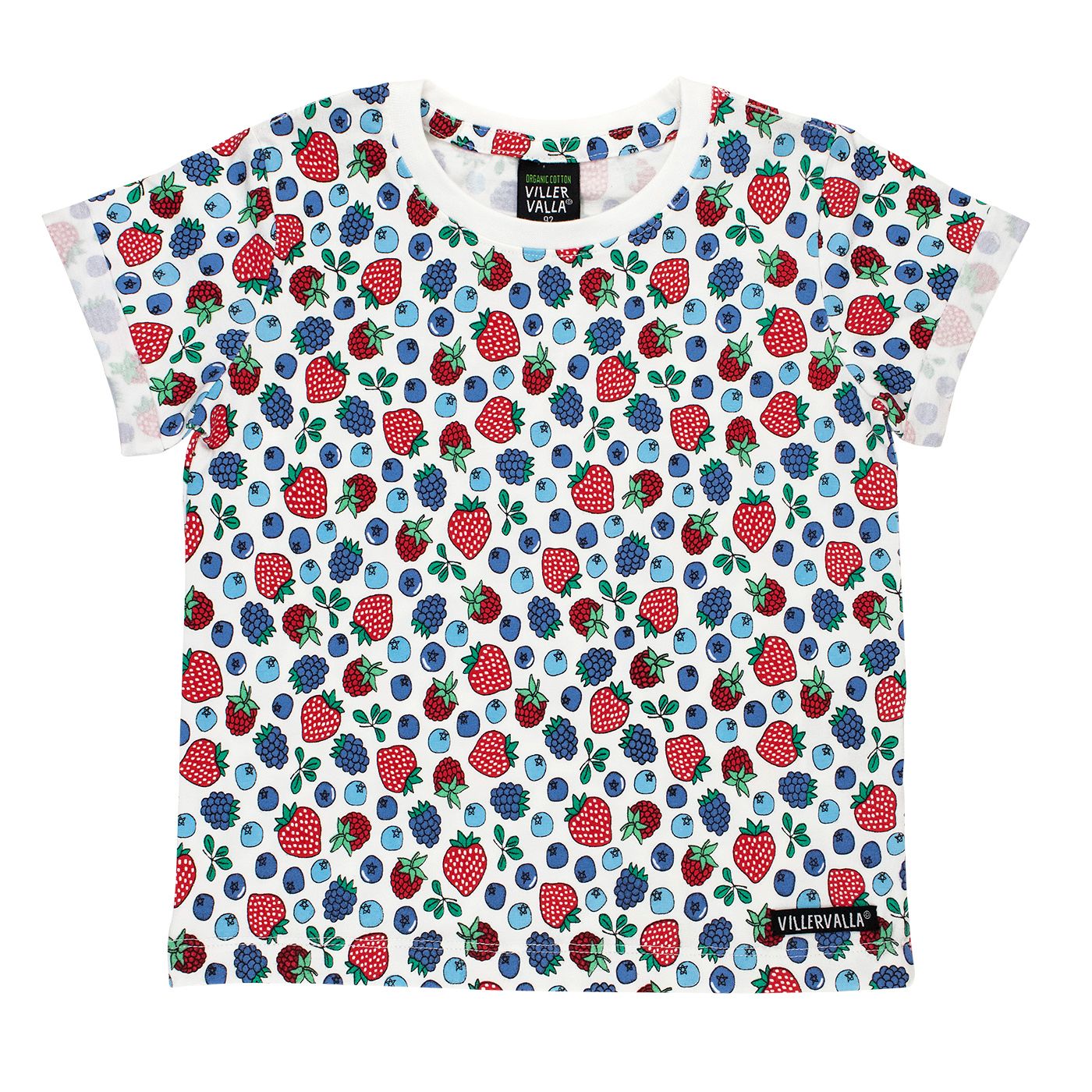 Berry Short Sleeve Shirt With Fold Ups - 1 Left Size 10-11 years-Villervalla-Modern Rascals
