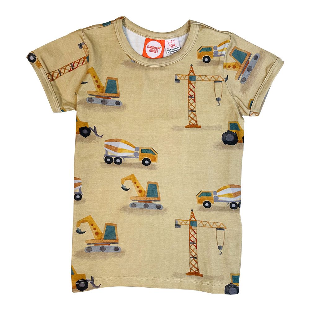 Big Building Site Short Sleeve Shirt - 1 Left Size 9-10 years-Curious Stories-Modern Rascals
