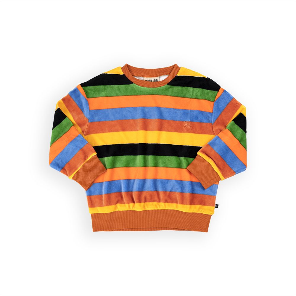 Big Lines Velour Sweater - 1 Left Size 2-4 years-CARLIJNQ-Modern Rascals