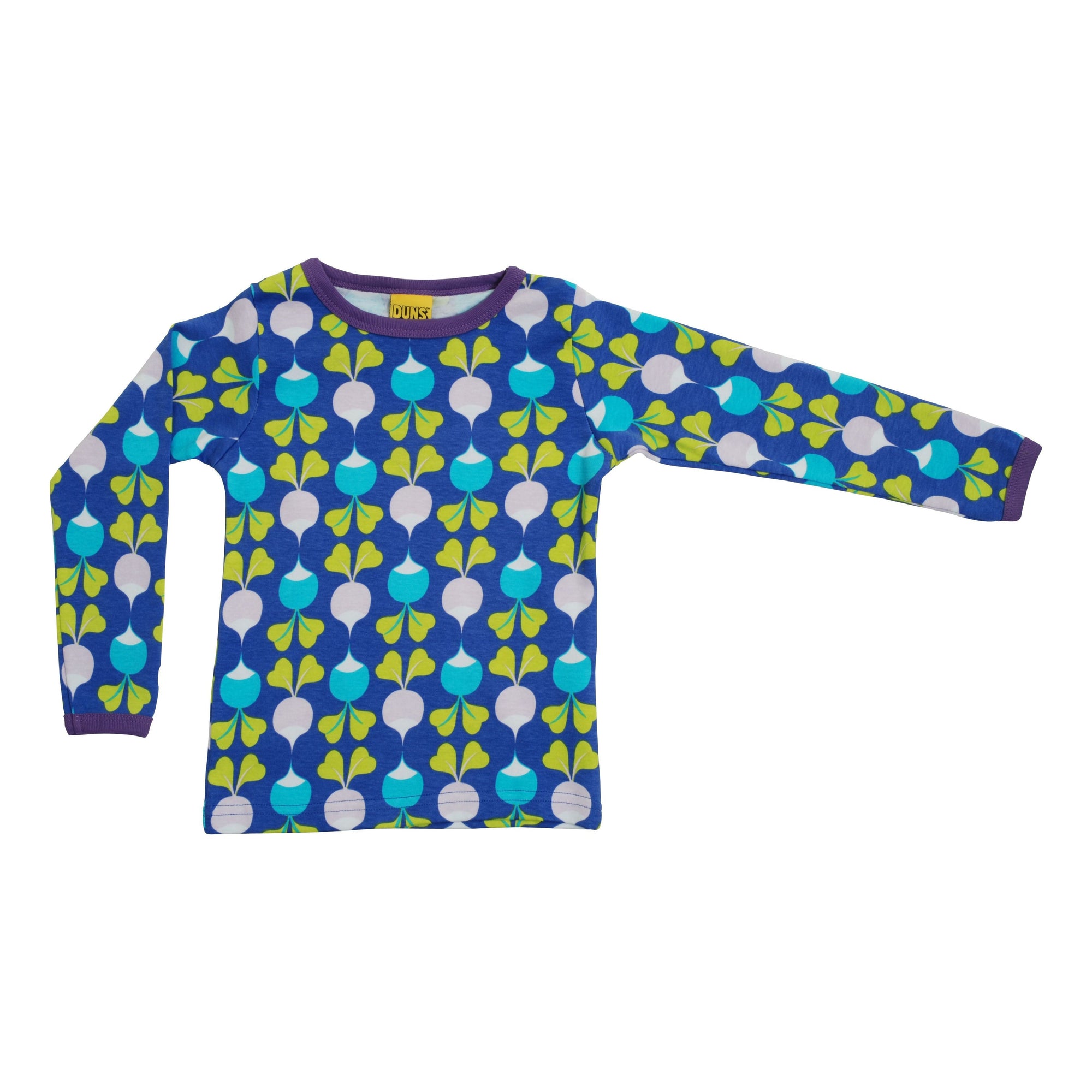 Big Radish - Blue Long Sleeve Shirt - 1 Left Size 9-10 years-Duns Sweden-Modern Rascals