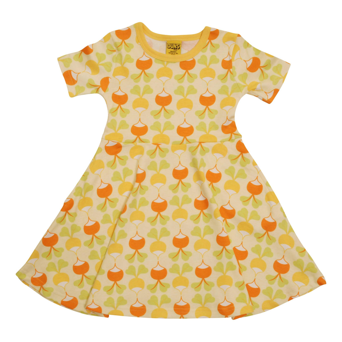 Big Radish - Yellow Short Sleeve Skater Dress - 1 Left Size 5-6 years-Duns Sweden-Modern Rascals