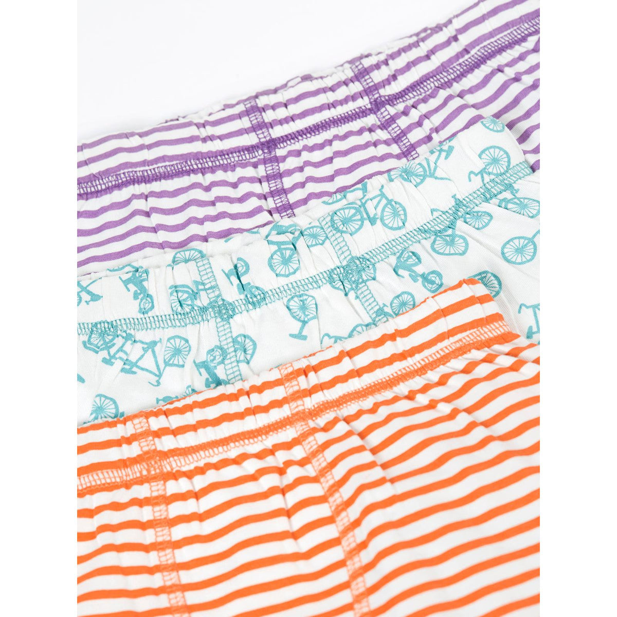 Bike Multipack Sean Printed Boxer Shorts, 3-pack - 2 Left Size 4-5 & 8-9 years-Frugi-Modern Rascals