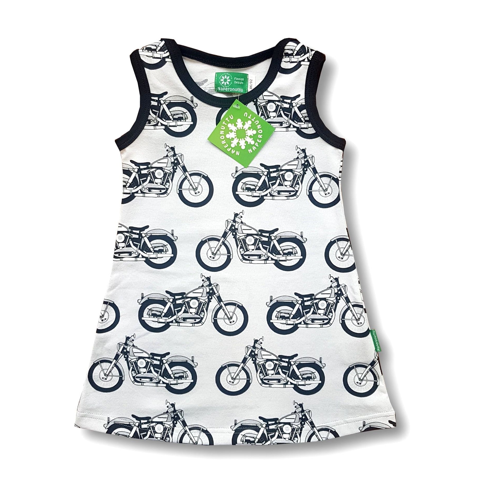 Biker Sleeveless Sun Dress - 1 Left Size 1-2 years-Naperonuttu-Modern Rascals
