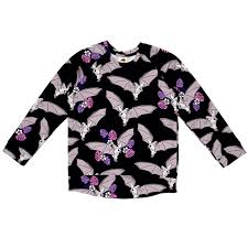 Black Bats - All Over Print Long Sleeve Shirt - 2 Left Size 1-2 years-Mullido-Modern Rascals