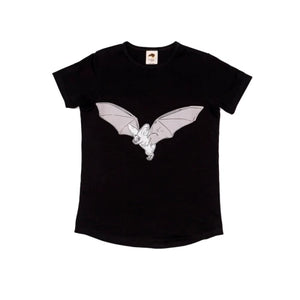 Black Bats - Glow in the Dark Short Sleeve Shirt - 1 Left Size 2-4 years-Mullido-Modern Rascals
