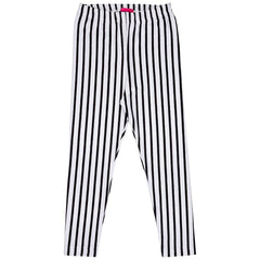 Black Stripes Leggings - 1 Left Size 9-11 years