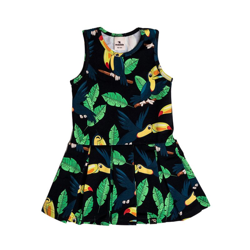 Black Toucan Sun Dress - 2 Left Size 2-4 & 8-10 years-Mullido-Modern Rascals