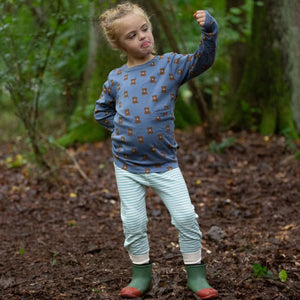 Blue Bear Easy Feeding Adaptive Long Sleeve Shirt - 1 Left Size 7-8 years-Little Green Radicals-Modern Rascals